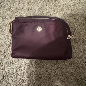lululemon athletica Black Plum Multi-Zip Key & Card Holder